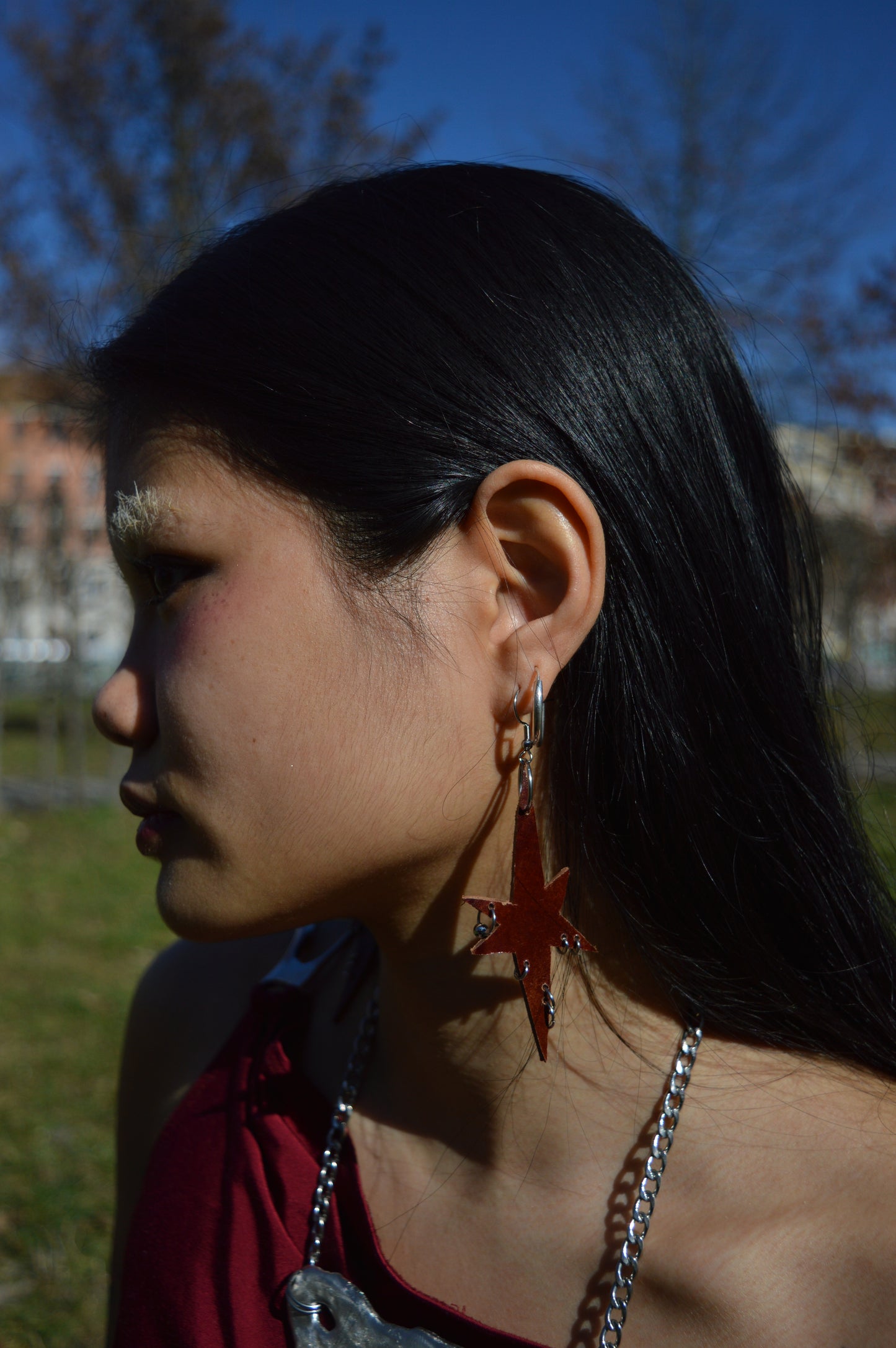 leather earrings no.8