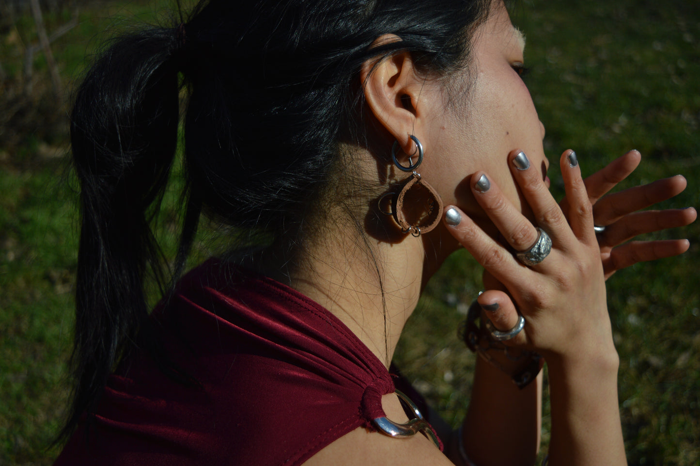 leather earrings no.3