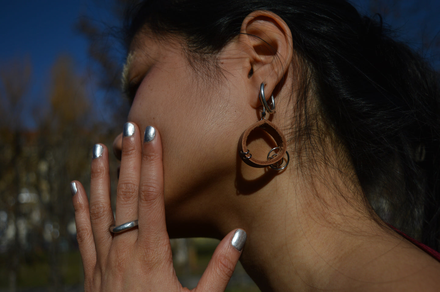 leather earrings no.3