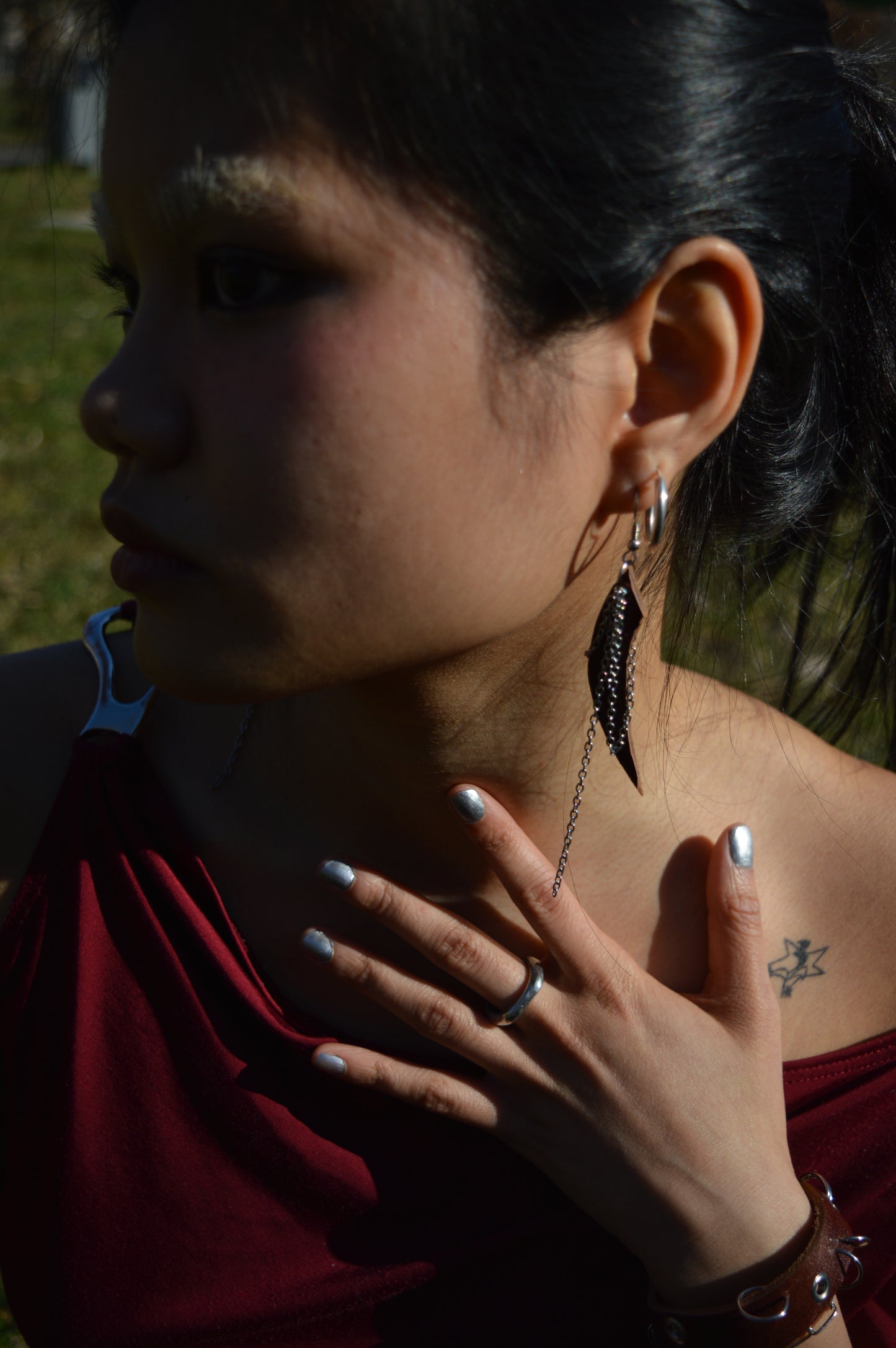 leather earrings no.6