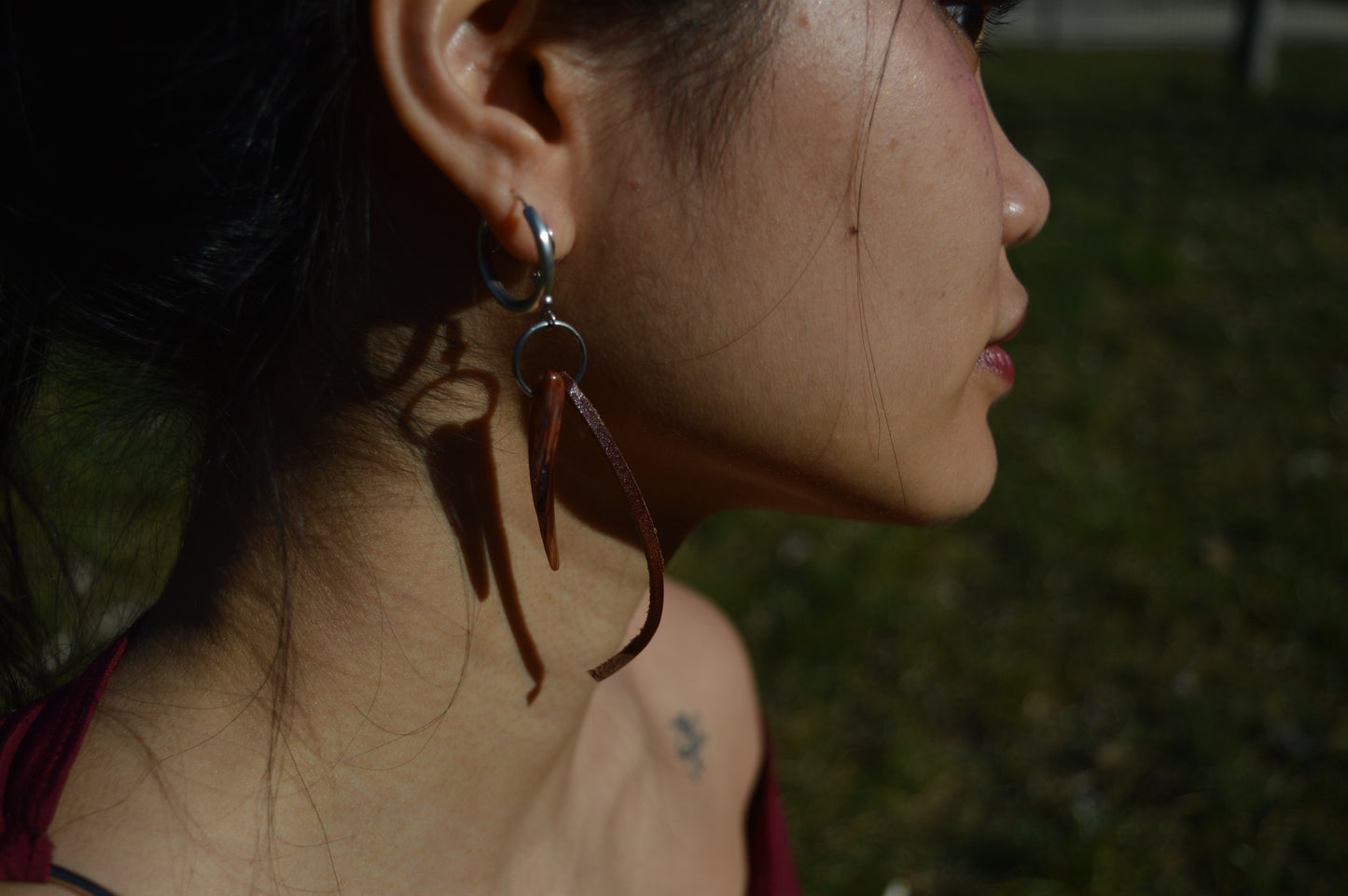 leather earrings no.4