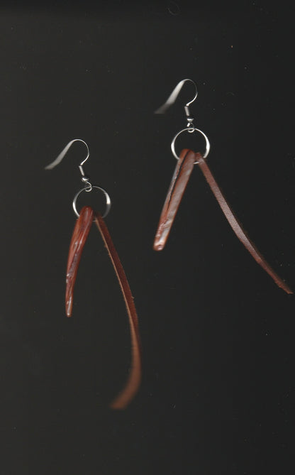 leather earrings no.4