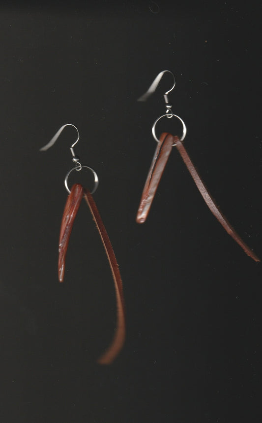 leather earrings no.4