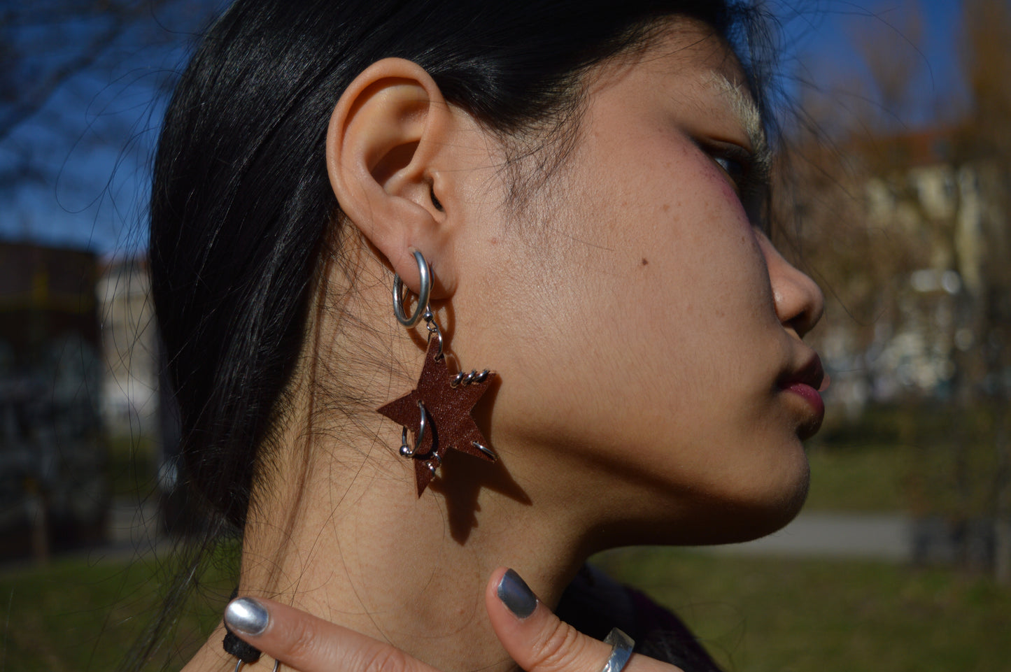 leather earrings no.7