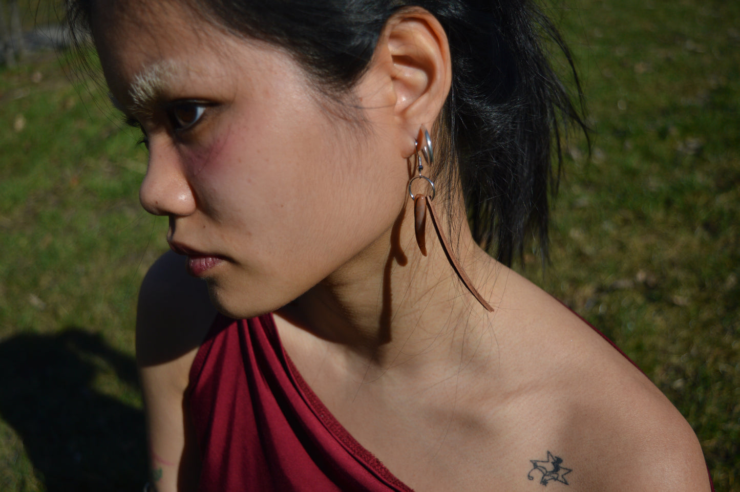 leather earrings no.4