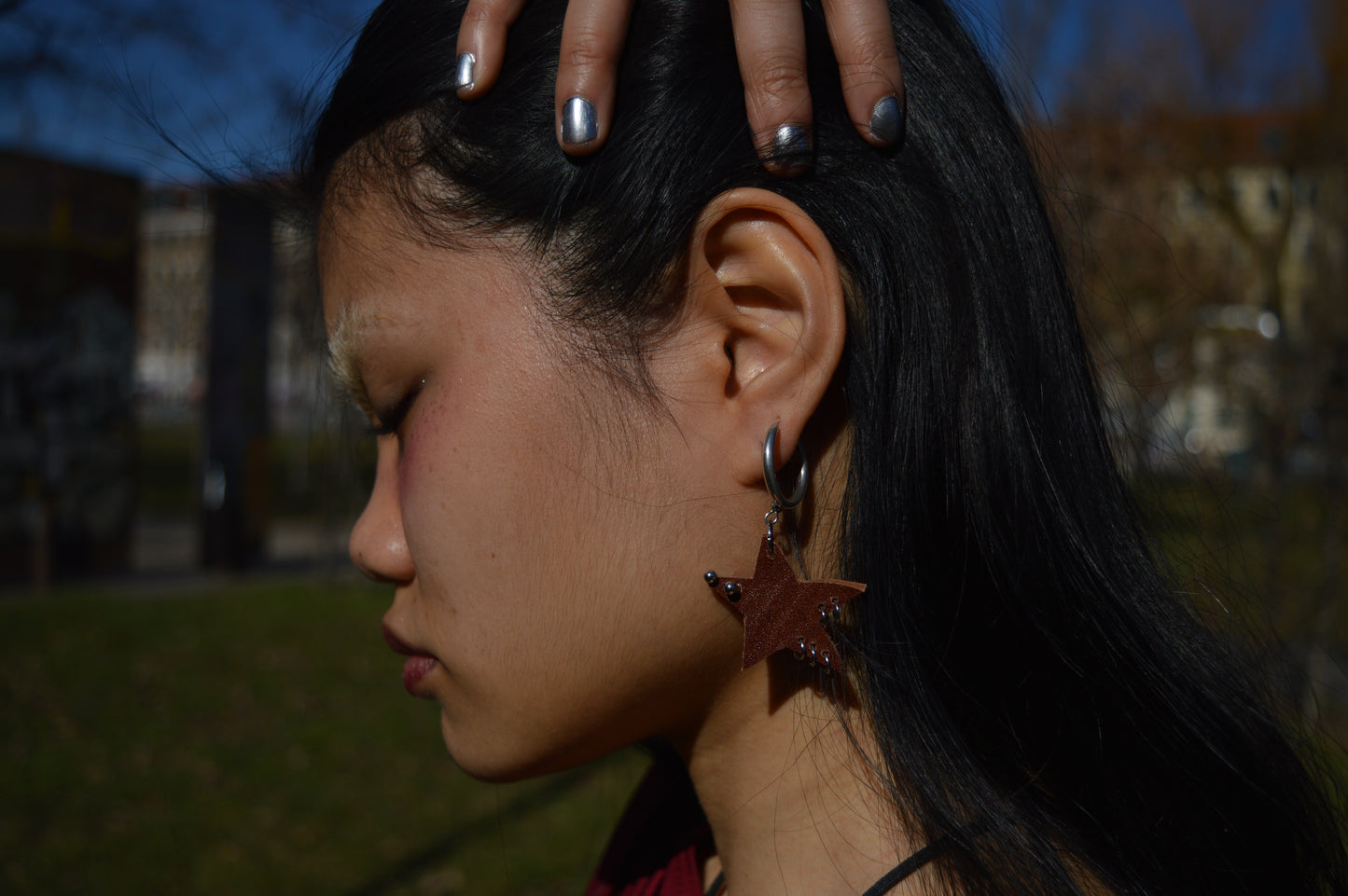 leather earrings no.7